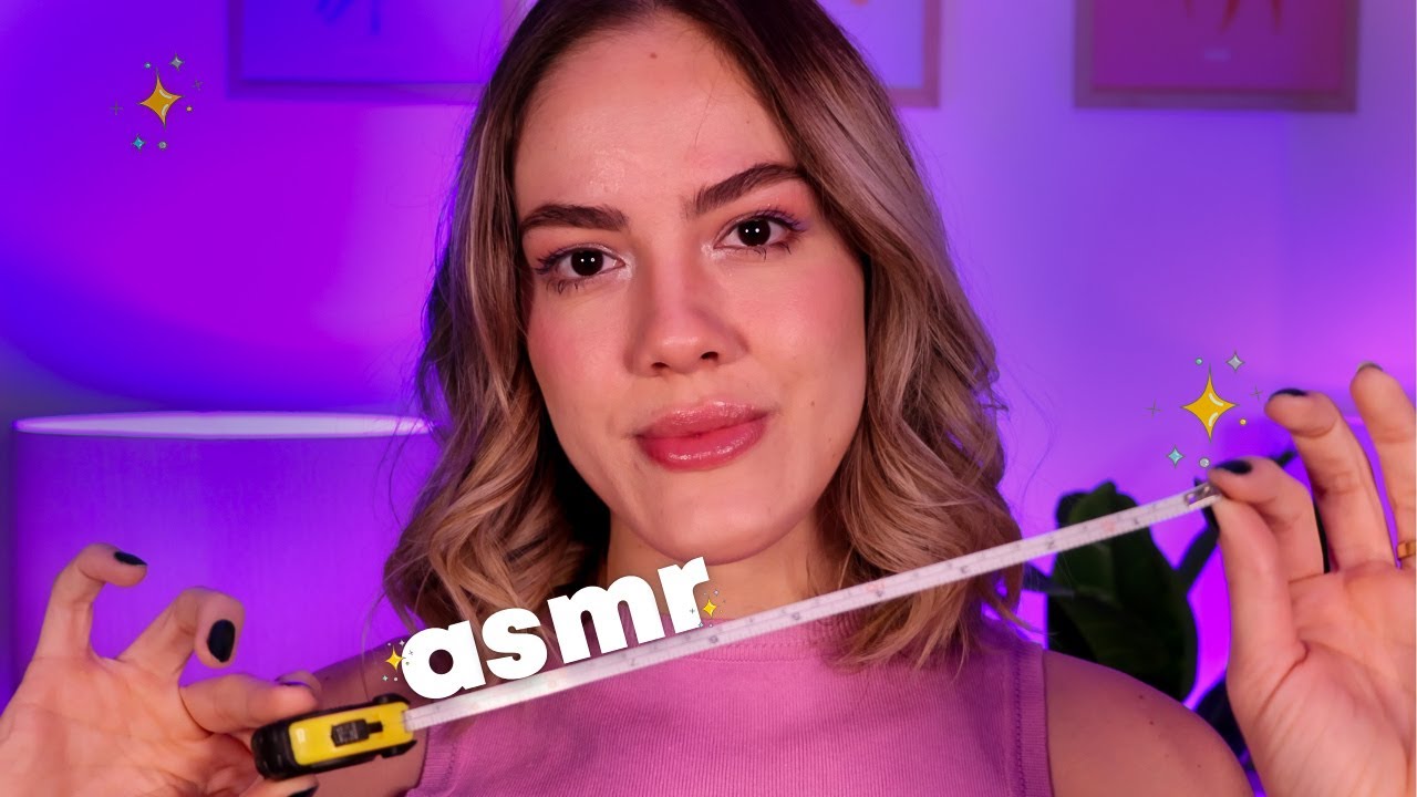 ASMR Medindo o seu rosto inteiro 😌✨ Voz suave e Atenção Pessoal