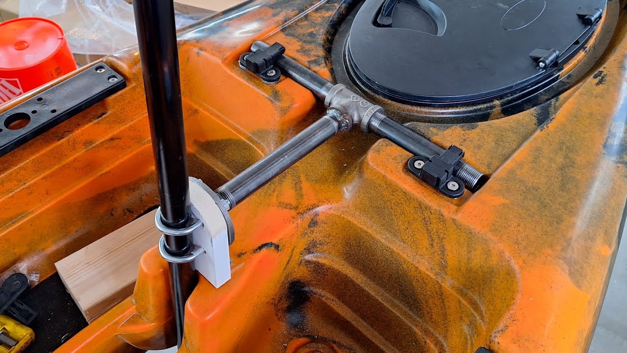 DIY T Bar Trolling Motor Mount For Hoodoo and Brooklyn Pedal Kayak's