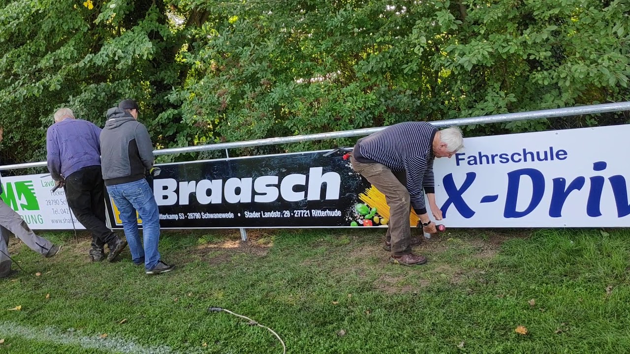Aufbau Bandenwerbung 2020