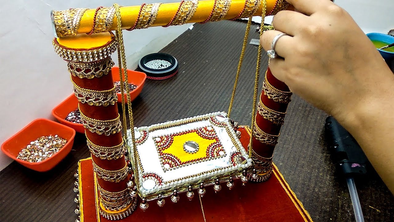 how to make jhula for bal gopal at home | kanha | diy jhoola | krishna janmashtami decoration ideas