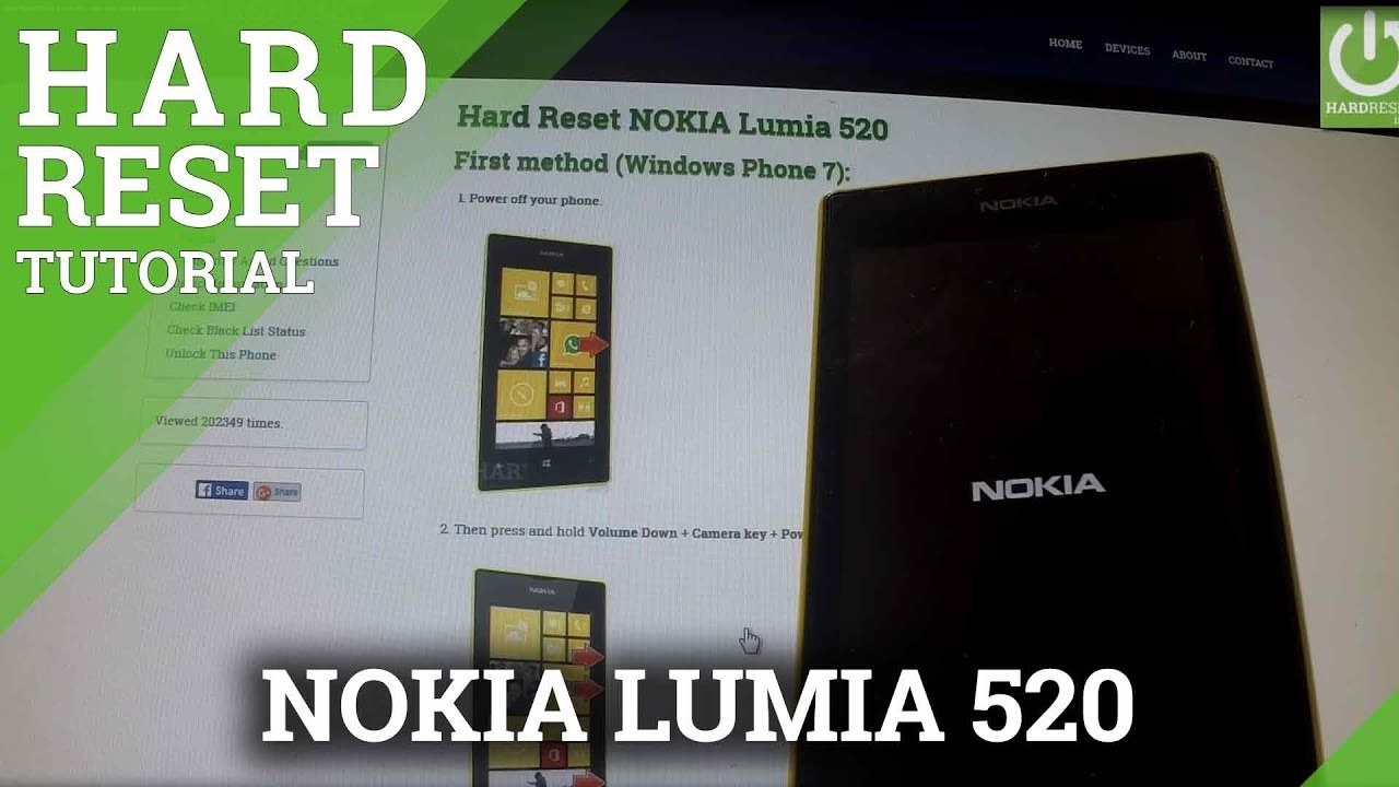 Hard Reset NOKIA Lumia 520 - wipe your device by Factory Reset