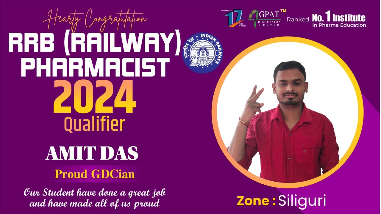 🎤 INTERVIEW SESSION- AMIT DAS RRB (RAILWAY) PHARMACIST QUALIFIED STUDENT #rrbpharmacist #result