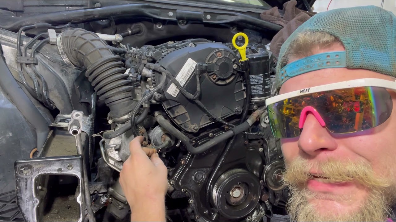 2.0t engine Wiring Harness repair after broken belt while driving Audi Q5 butt splice connectors fix