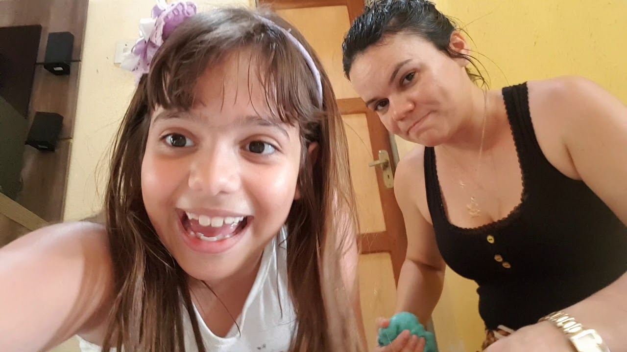 Desafio da Slime com minha m&atilde;e