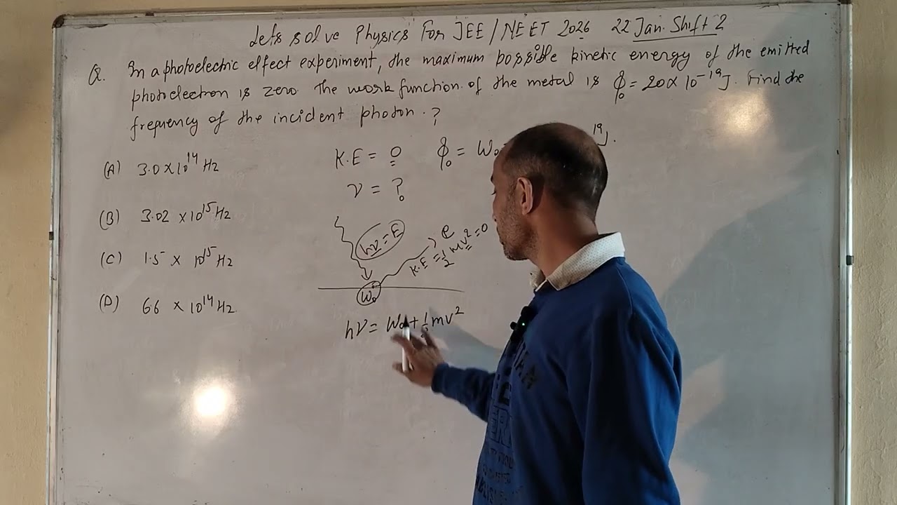 In a photoelectric effect experiment, the maximum possible kinetic energy of the emitted photoelectr