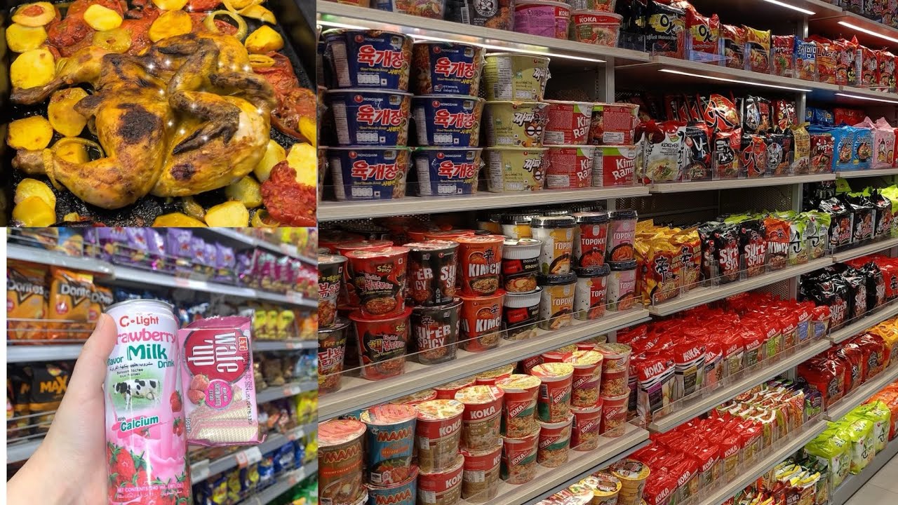جولة في الهايبر ماركت 🦩🍔🍭🍰+غداء سريع لذيذ 😋 🍗🌸
