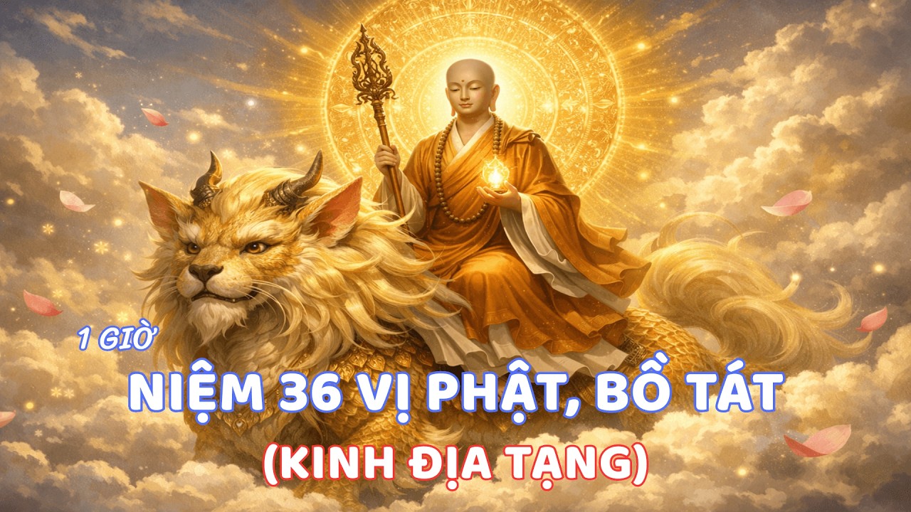 (1H)🌸Nhạc Niệm 36 Hồng Danh Phật, Bồ Tát Kinh Địa Tạng🌸| Giọng Nữ
