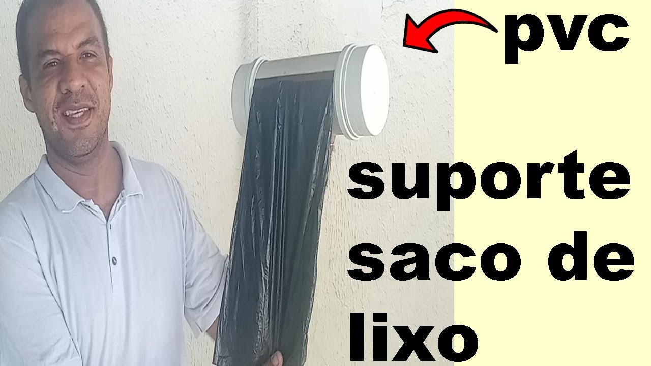 COMO FAZER SUPORTE PARA SACO DE LIXO COM CANO PVC