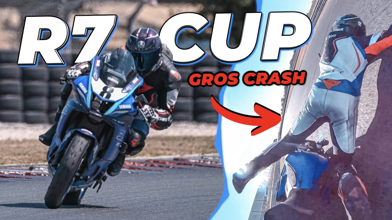 UN WEEK-END DE COURSE EN YAMAHA R7 ! (avec une grosse chute 🥲)