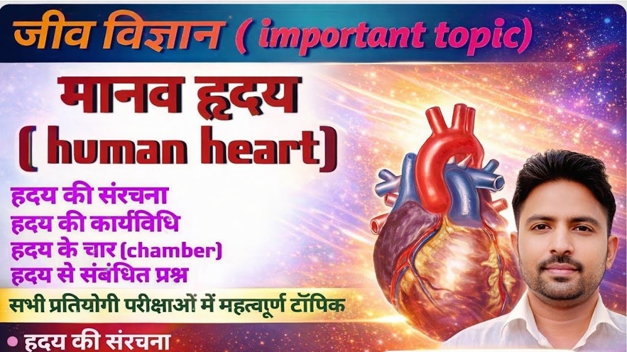 हृदय (heart) क्या है। कक्षा 10 विज्ञान। अध्याय 5– जैव प्रक्रम।class 10 science by ravi sir 