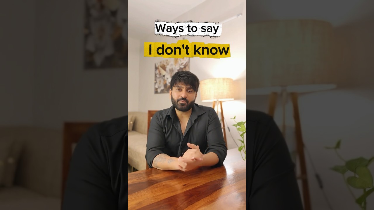 Stop Saying &ldquo;I Don&rsquo;t Know&rdquo;! 🤯 Try These Instead | #learnenglish #speakenglish #shorts