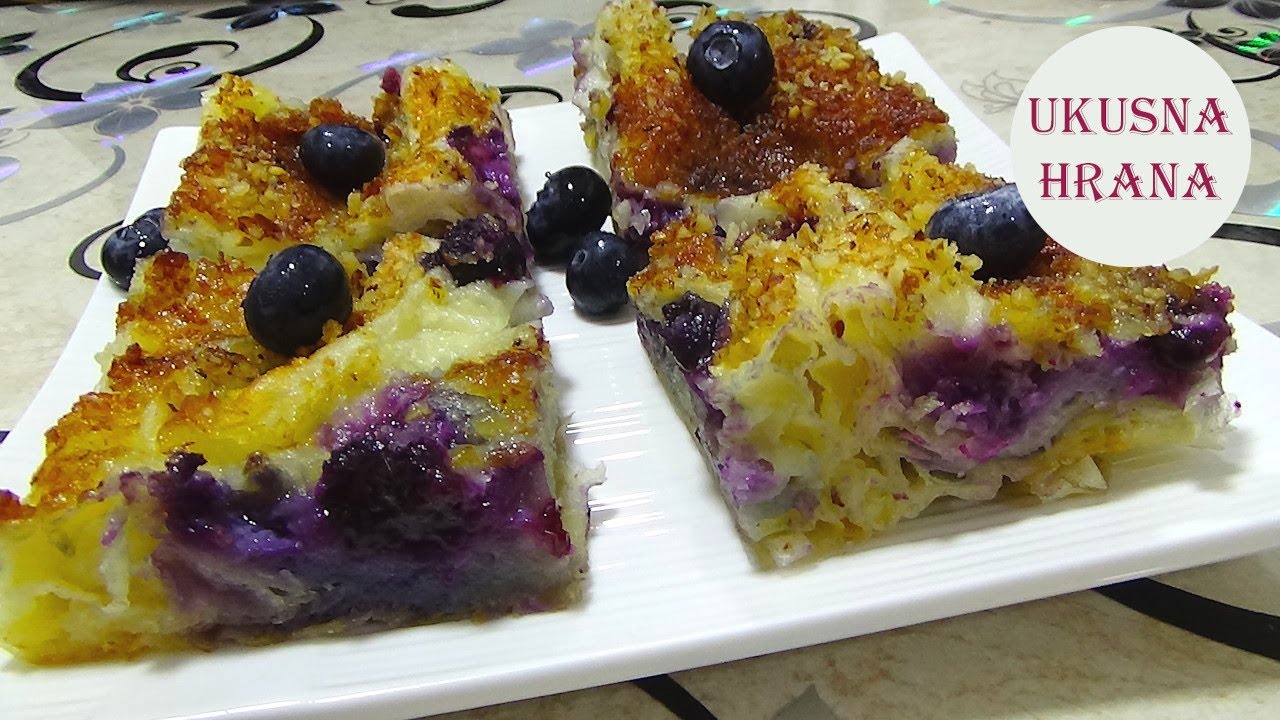 Slatka harmonika pita sa borovnicama – Sweet phyllo dough pie with blueberries