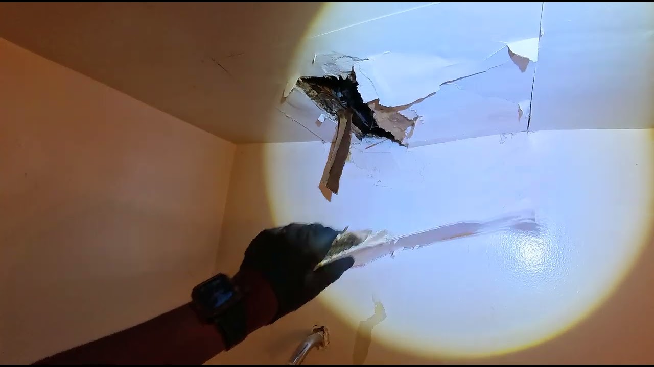Ceiling leak repair part 1
