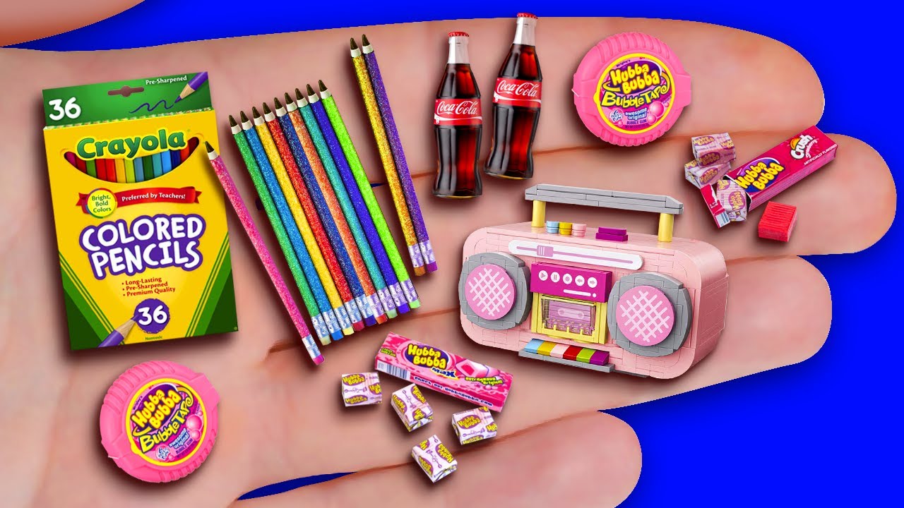 15 DIY MINIATURE BARBIE HACKS AND CRAFTS: MINI FOOD, GAMES AND MORE IDEAS FOR CARDBOARD HOUSE