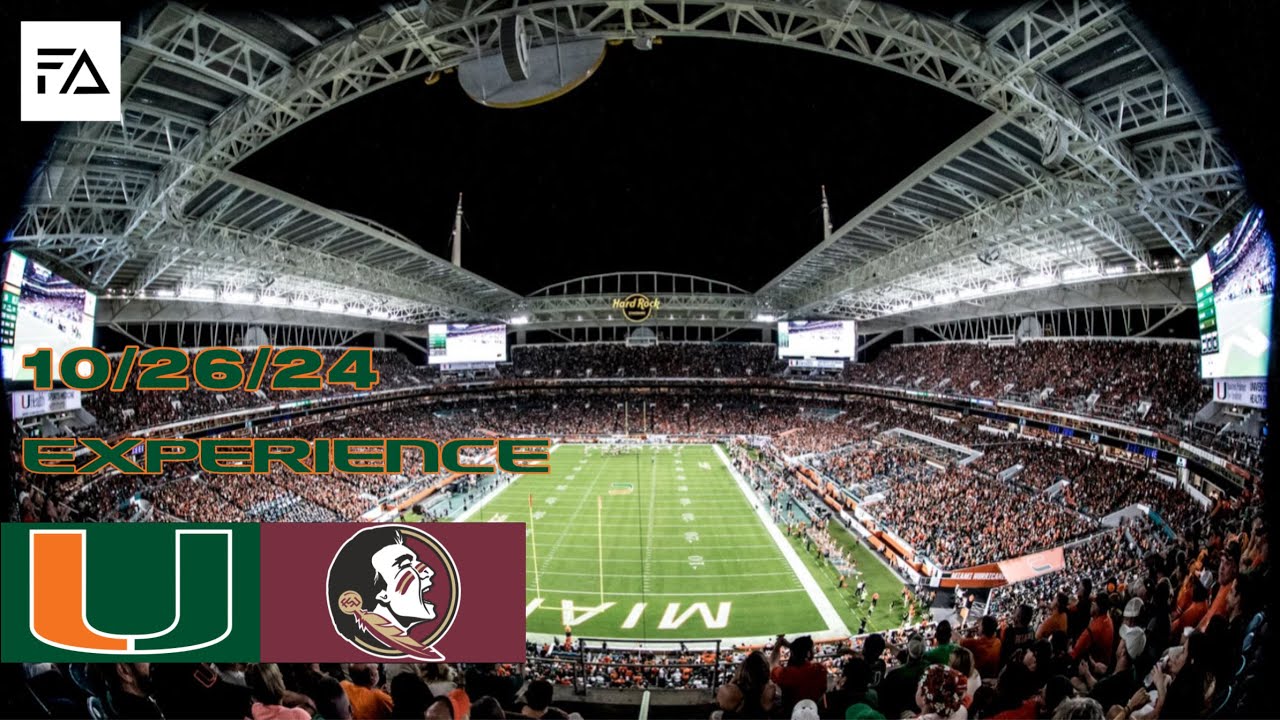 Miami Football Experience vs Florida State 2024 (Live Crowd Atmosphere)