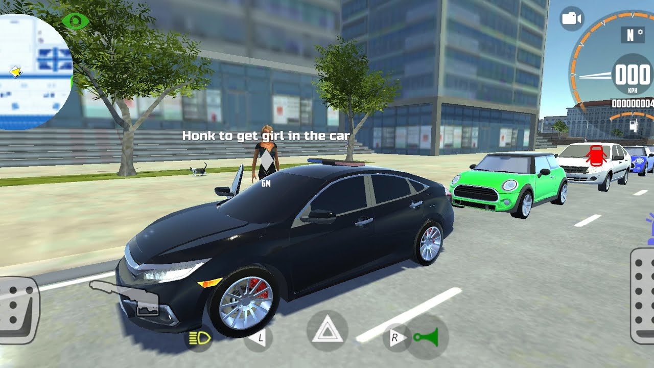 Car Simulator Civic: City Driving | Bring Girl to Destination, Cab & Free Ride in City