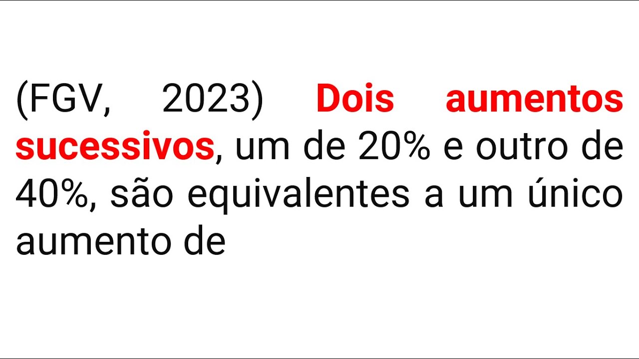 FGV, 2023 | AUMENTOS SUCESSIVOS
