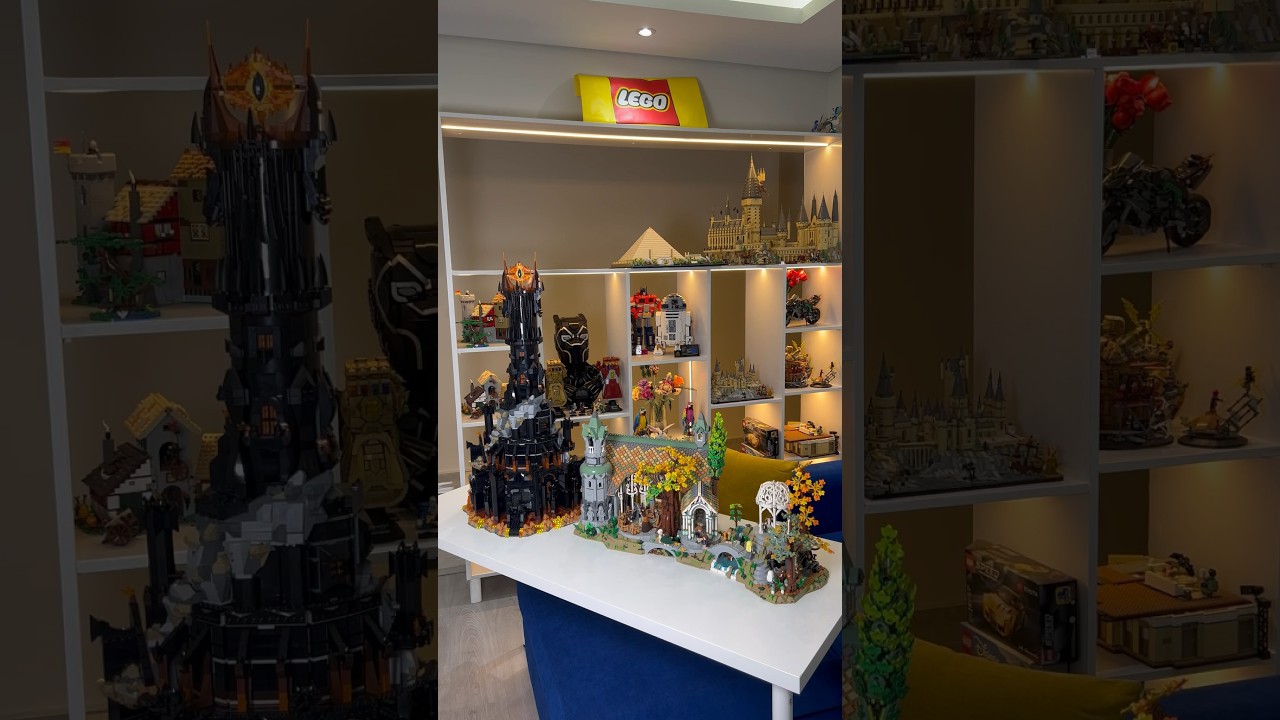 LEGO The Lord of The Rings Barad Dur looks next to Rivendell! #lego #afol #rlfm #thelordoftherings