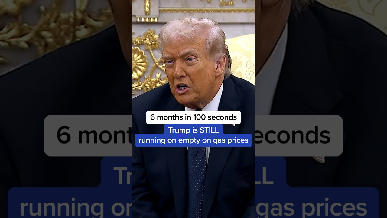6 months in 100 seconds: Trump is STILL running on empty on gas prices