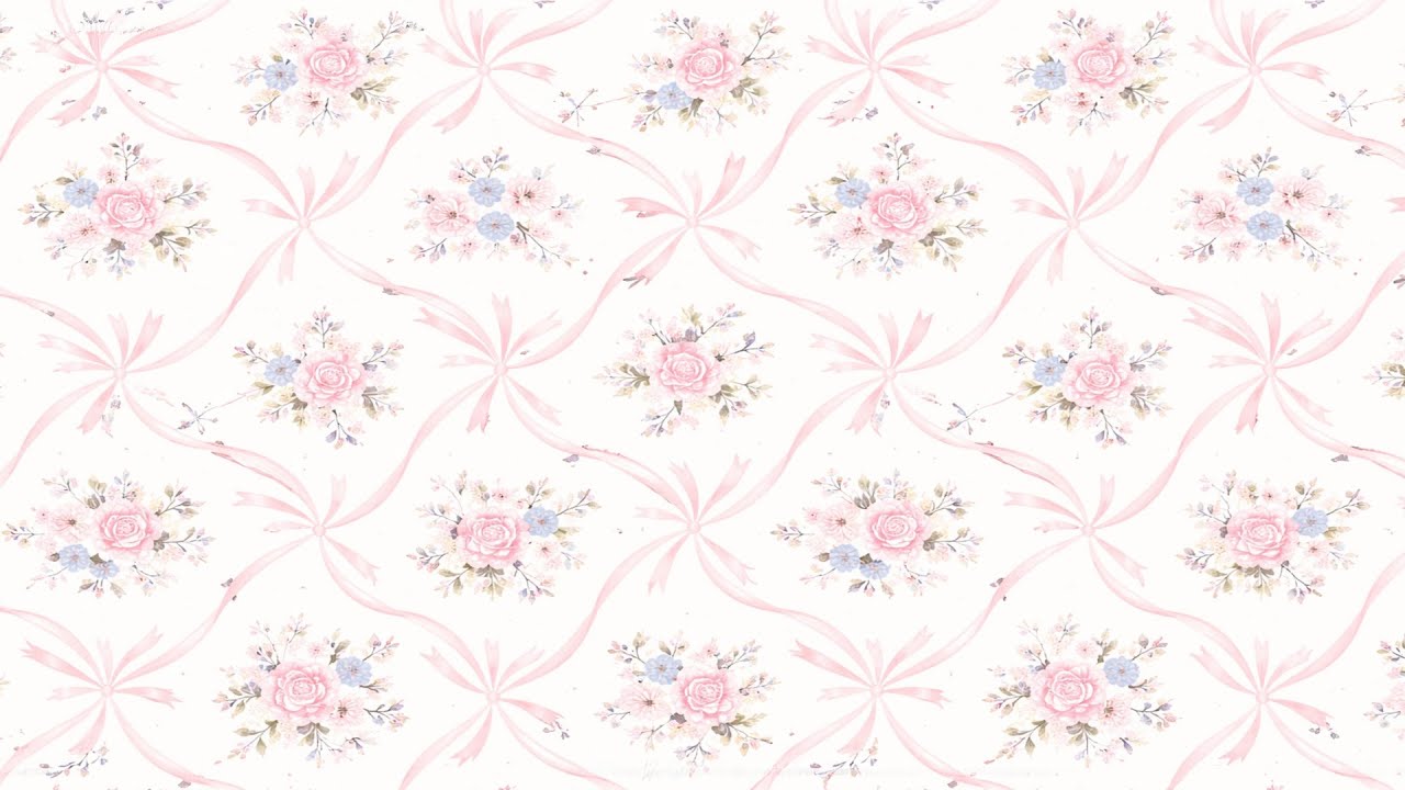 Romantic Shabby Chic Floral Wallpaper 💕 | 30 Minute Aesthetic Party TV Screen | Piano Music
