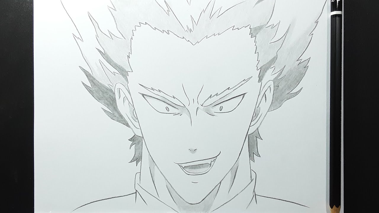 Garou step by step | easy anime drawing | How to draw Garou