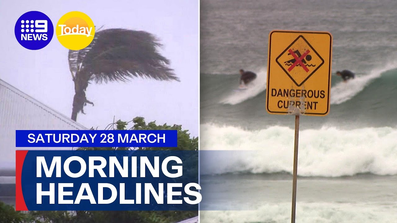NSW severe weather warning; Cyclone Narelle unleashes | 9 News Australia