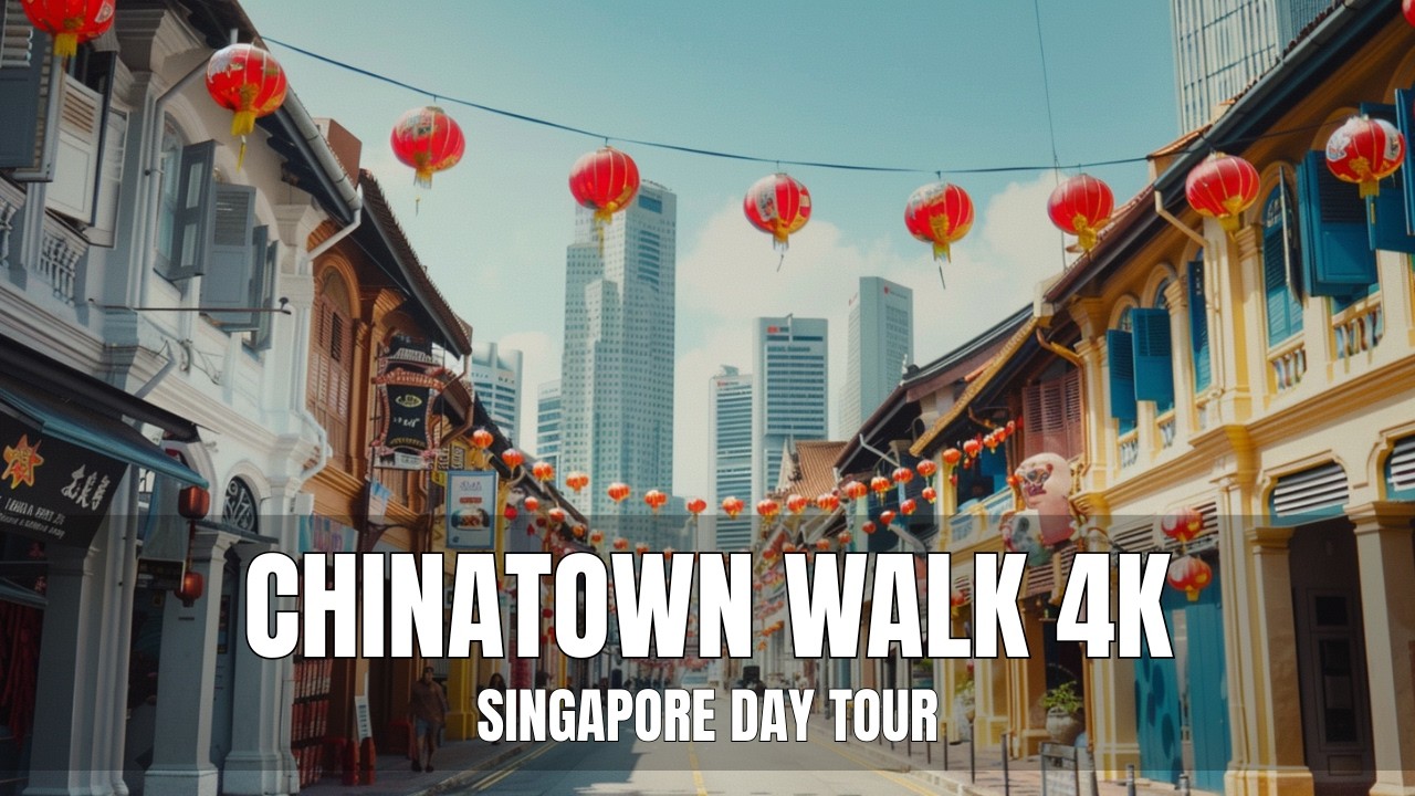 SINGAPORE CHINATOWN 4K POV WALK: Buddha Tooth Relic Temple, Maxwell Food Centre & Market Tour