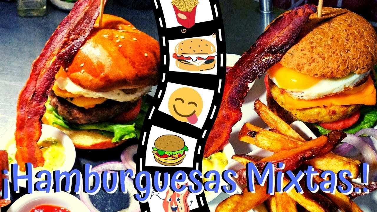 Hamburguesa de Carne y Pollo #carne #pollo #Hamburguesas