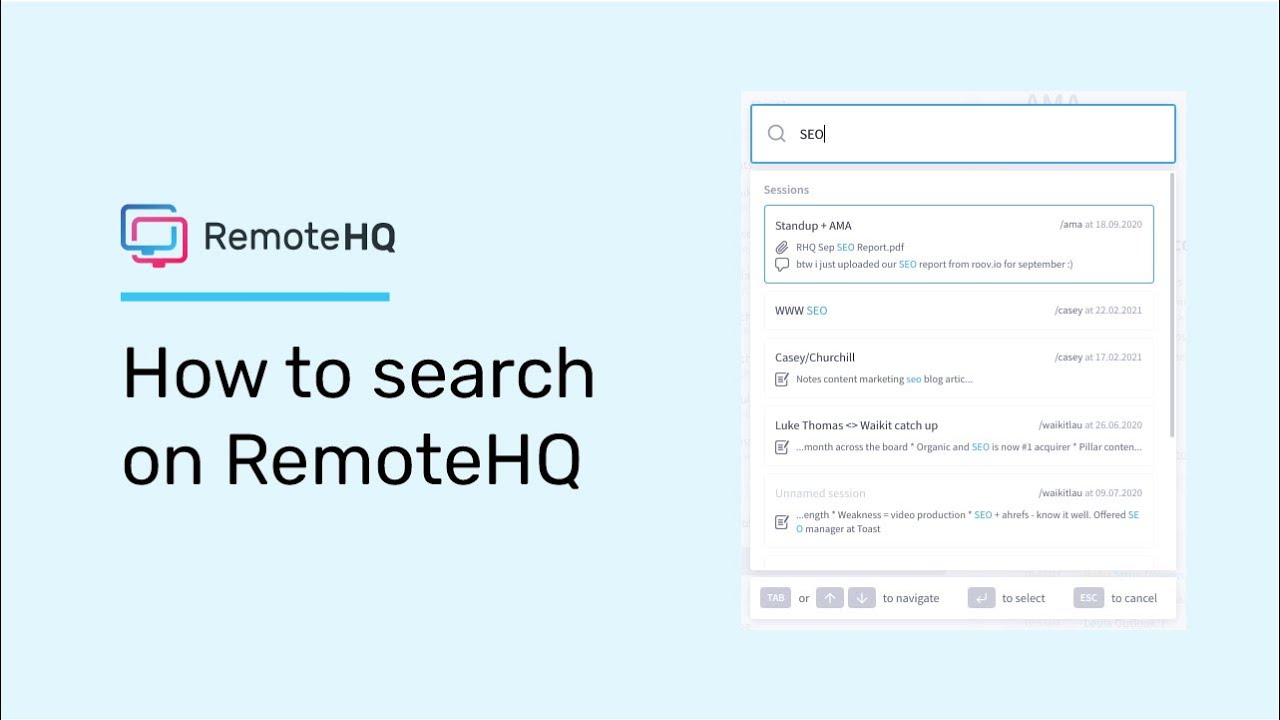 How to Search | RemoteHQ Tutorials