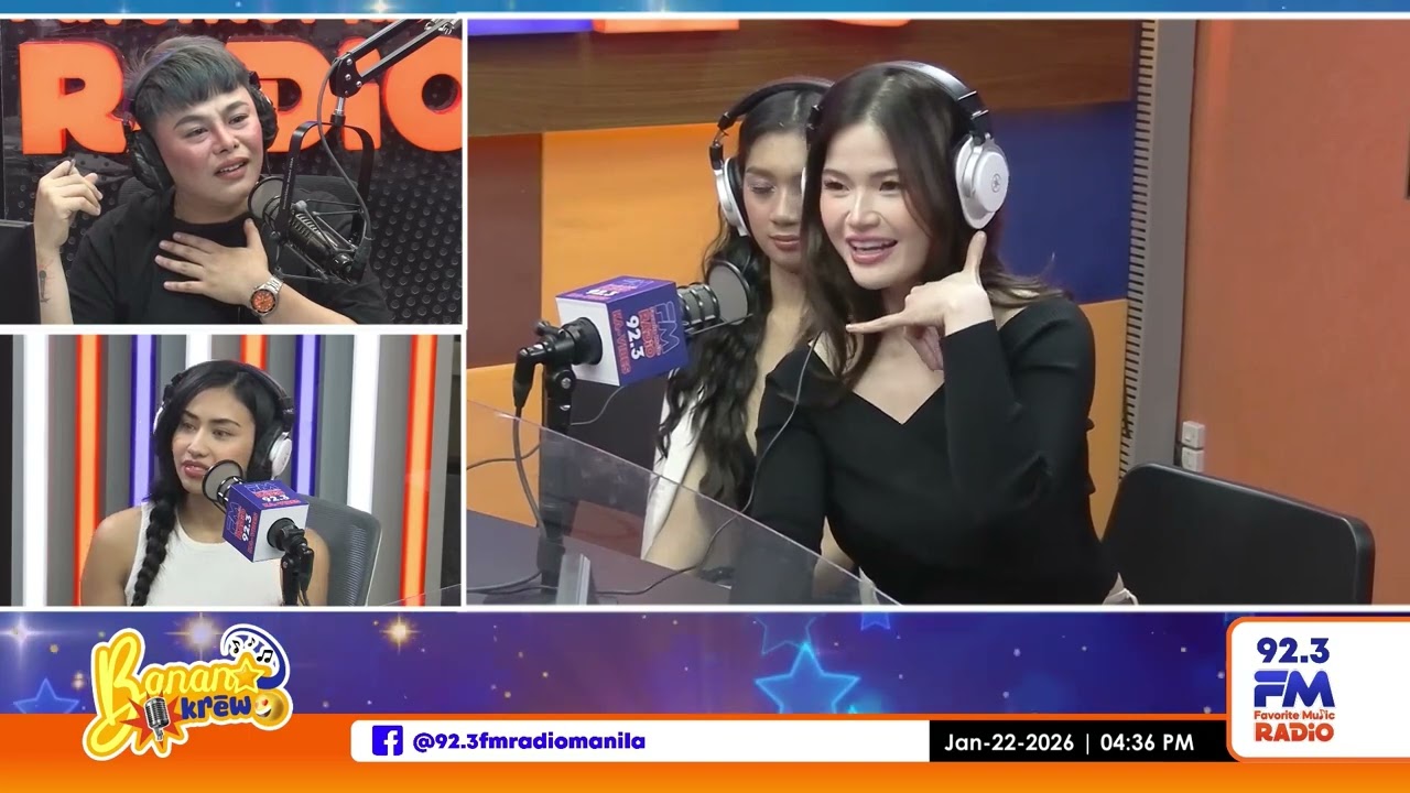 Astrid Lee, Dara Lima, Mayton Eugenio in the FM Radio Manila Studio! 💙🧡