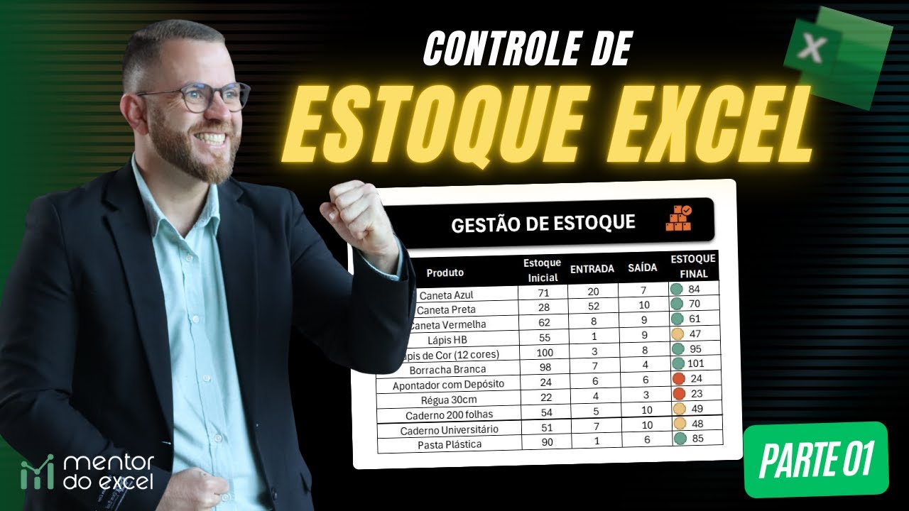📦Controle de Estoque no Excel (Passo a Passo) &ndash; Simples e Profissional (PARTE 1)