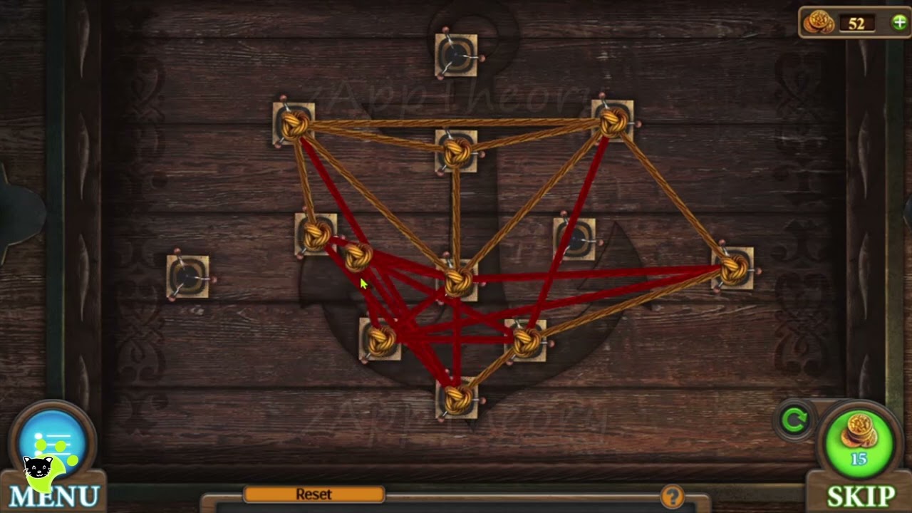 String Puzzle Variation #7 [Slower] - Tricky Doors Level 2 Secluded Island (FIVE-BN GAMES)