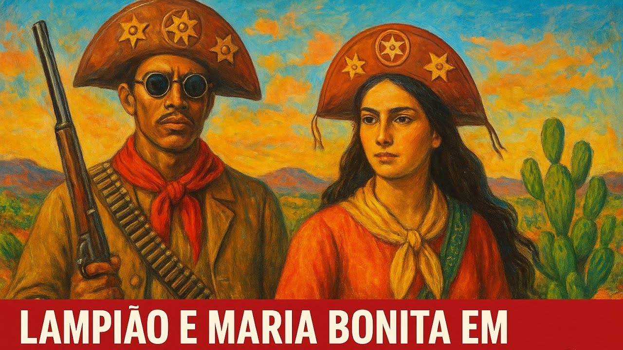 LAMPI&Atilde;O E MARIA BONITA EM IMAGENS COLORIDAS CENAS RARA POR BENJAMIN ABR&Atilde;O 