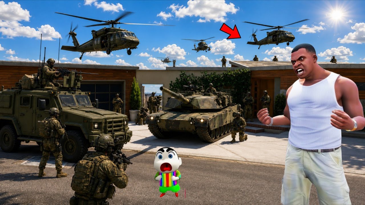 FRANKLIN'S HOUSE RAIDED BY ARMY IN GTA 5