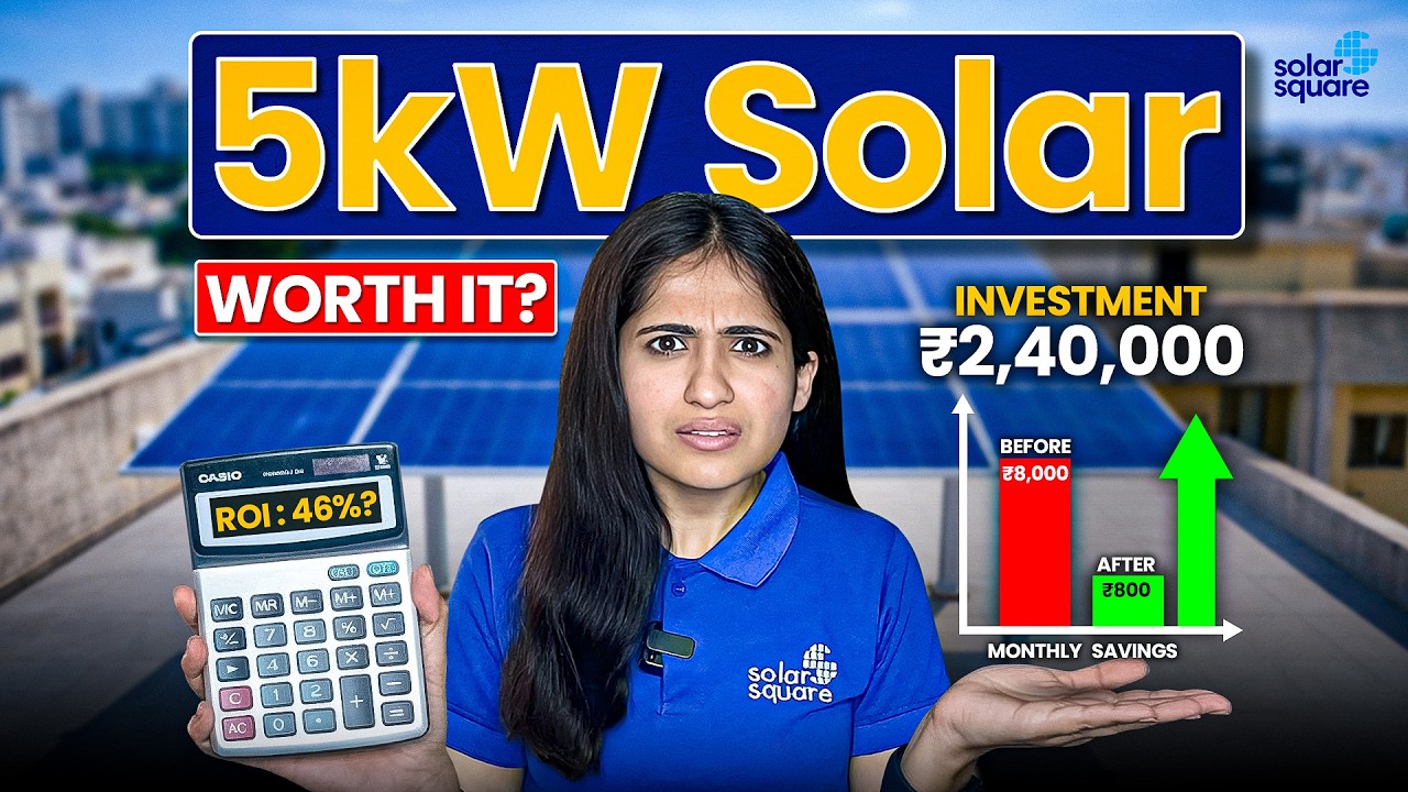 5kW Solar ROI in India in 2026 | How Much You Can Save with 5kW Solar?