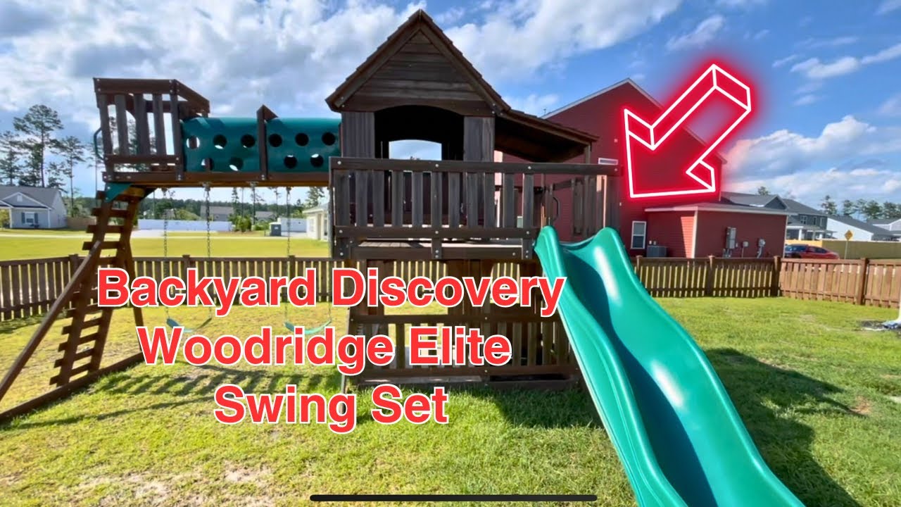 Backyard Discovery Woodridge Elite all cedar wood swing set review.