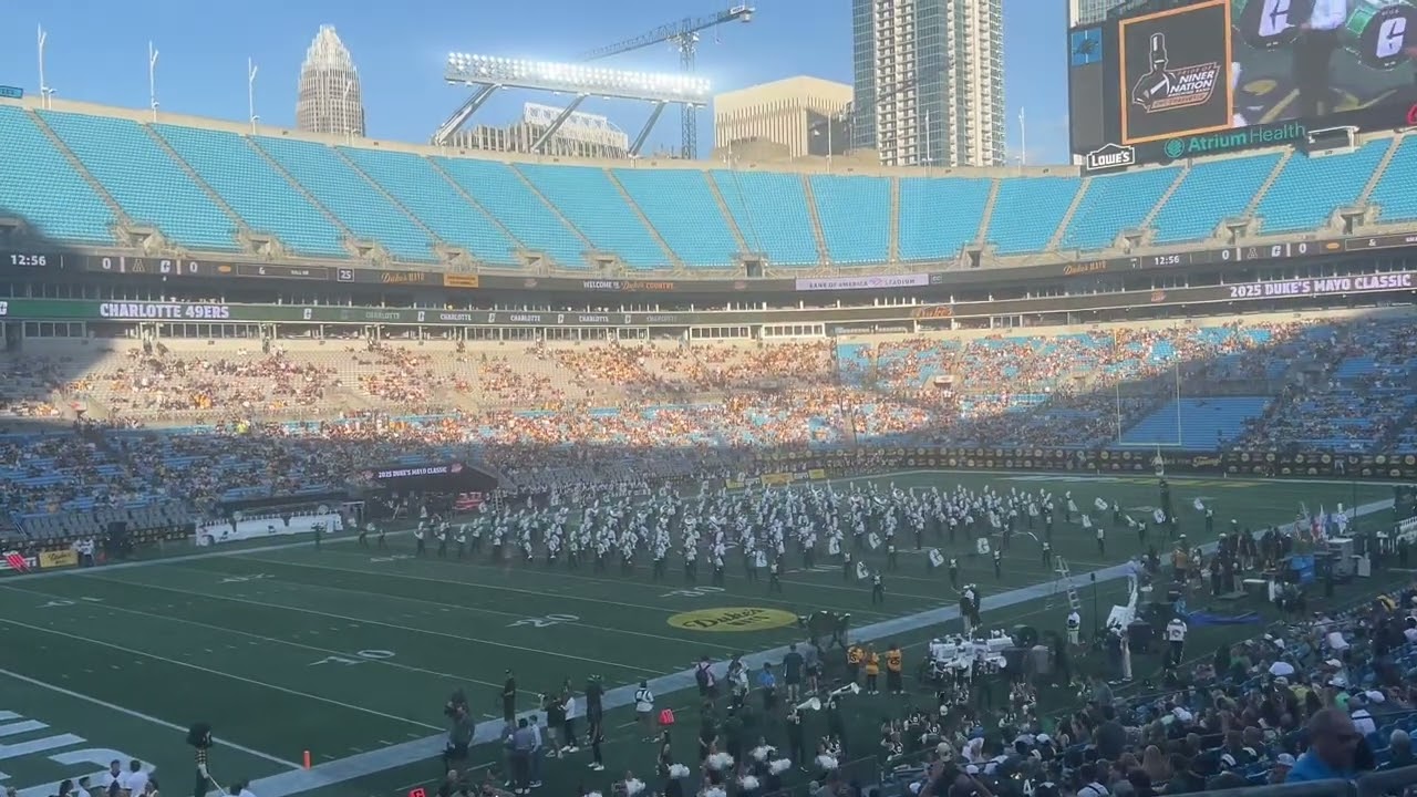 UNC Charlotte Pride of Niner Nation Marching Band pregame @ Duke’s Mayo Classic 2025