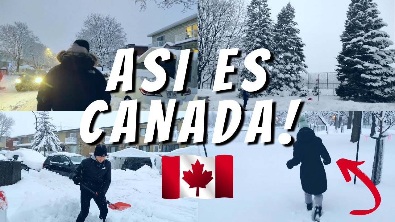 As&iacute; es CANADA🇨🇦 en INVIERNO 🥶❄️/ PRIMERA TORMENTA EN MONTREAL ☃️