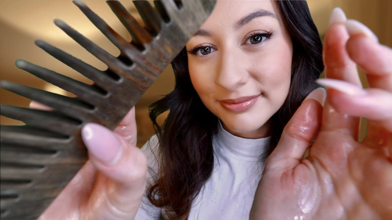 ASMR Tingly Scalp Massage & Treatment for Sleep 😴 personal attention roleplay with layered sounds
