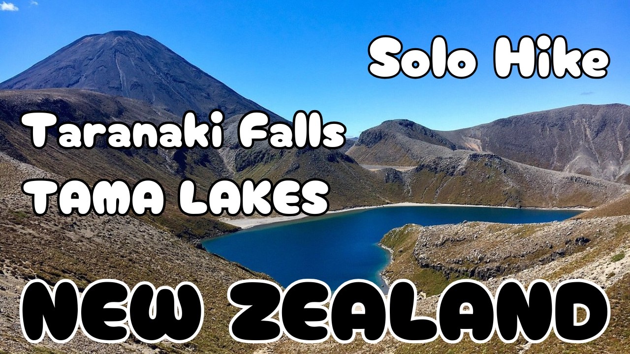 18 km Day Hike up the Upper Tama Lake. View of Mount Doom, Mount Ruapehu, Mount Tongariro, NZ