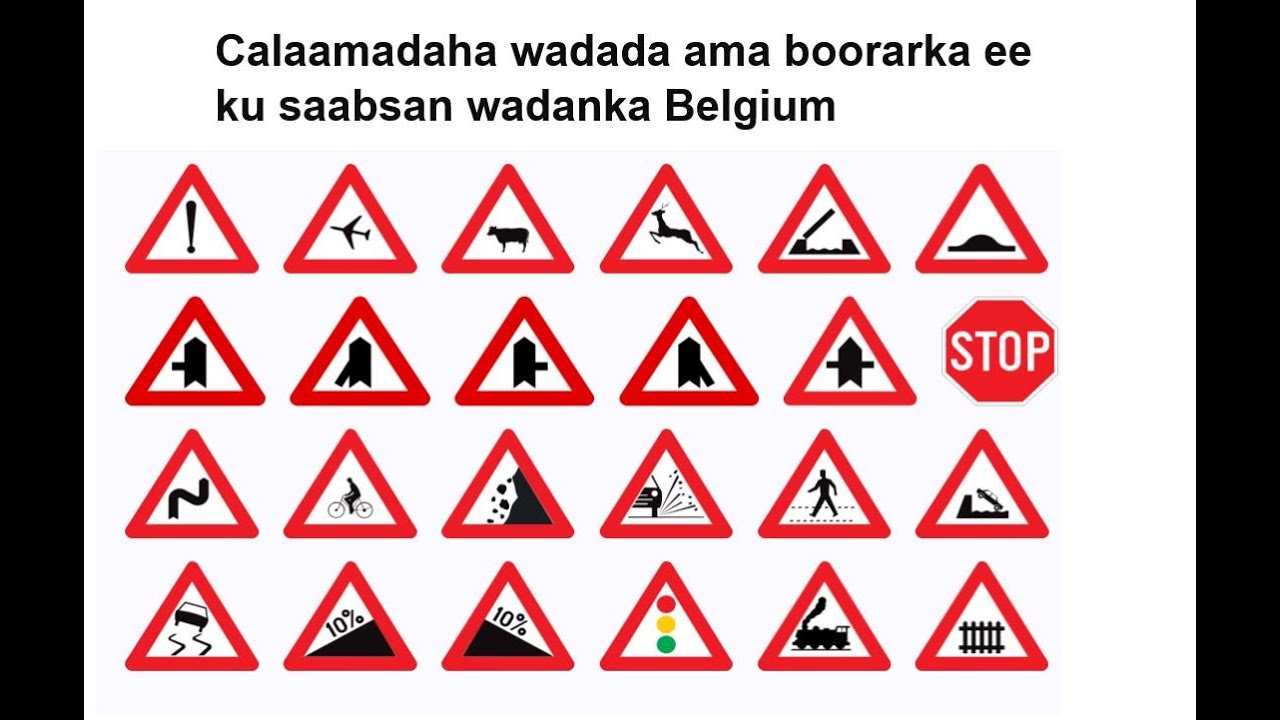 Cashirka 1aad ee calaamadaha wadada ama boorarka ee ku saabsan wadanka Belgium