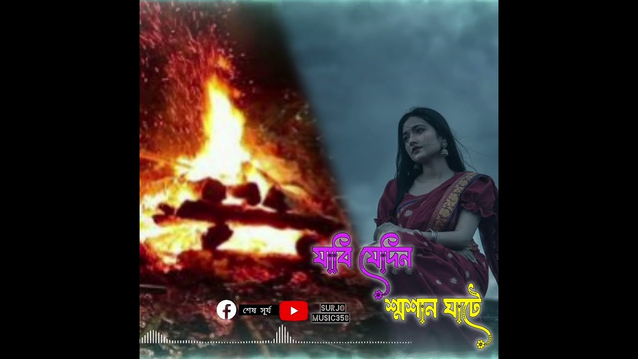 যাবি যেদিন শ্মশান ঘাটে বাঁশের দোলা চরে,  