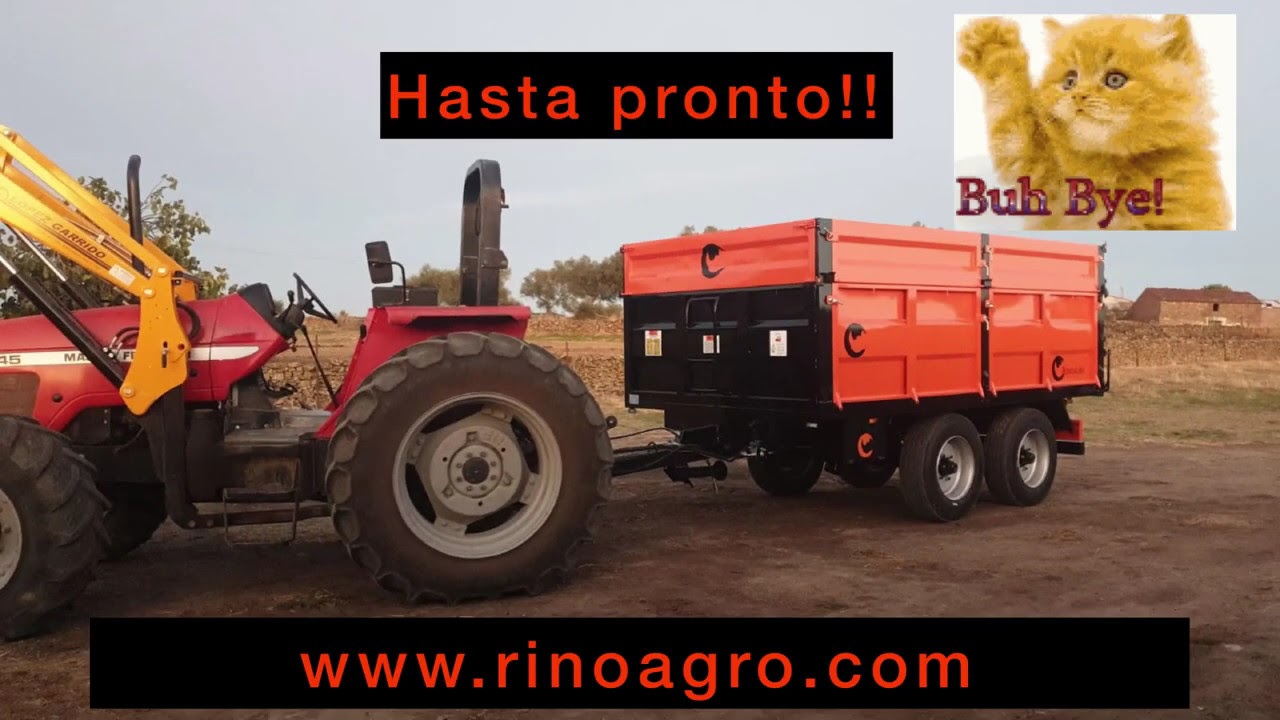 REMOLQUE AGR&Iacute;COLA BASCULANTE TANDEM 8.000KG | RINOAGRO | Laterales Abatibles