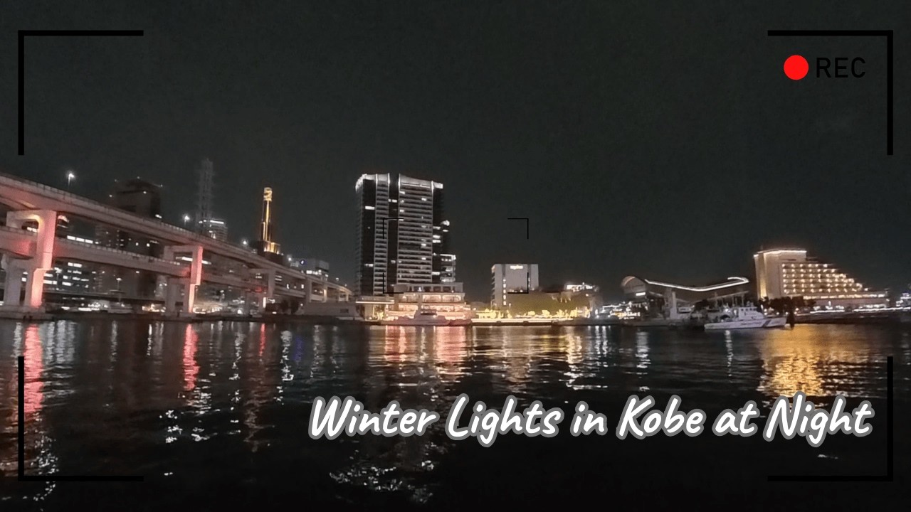 Winter Lights in Kobe at Night：A quiet glimpse of a winter walk