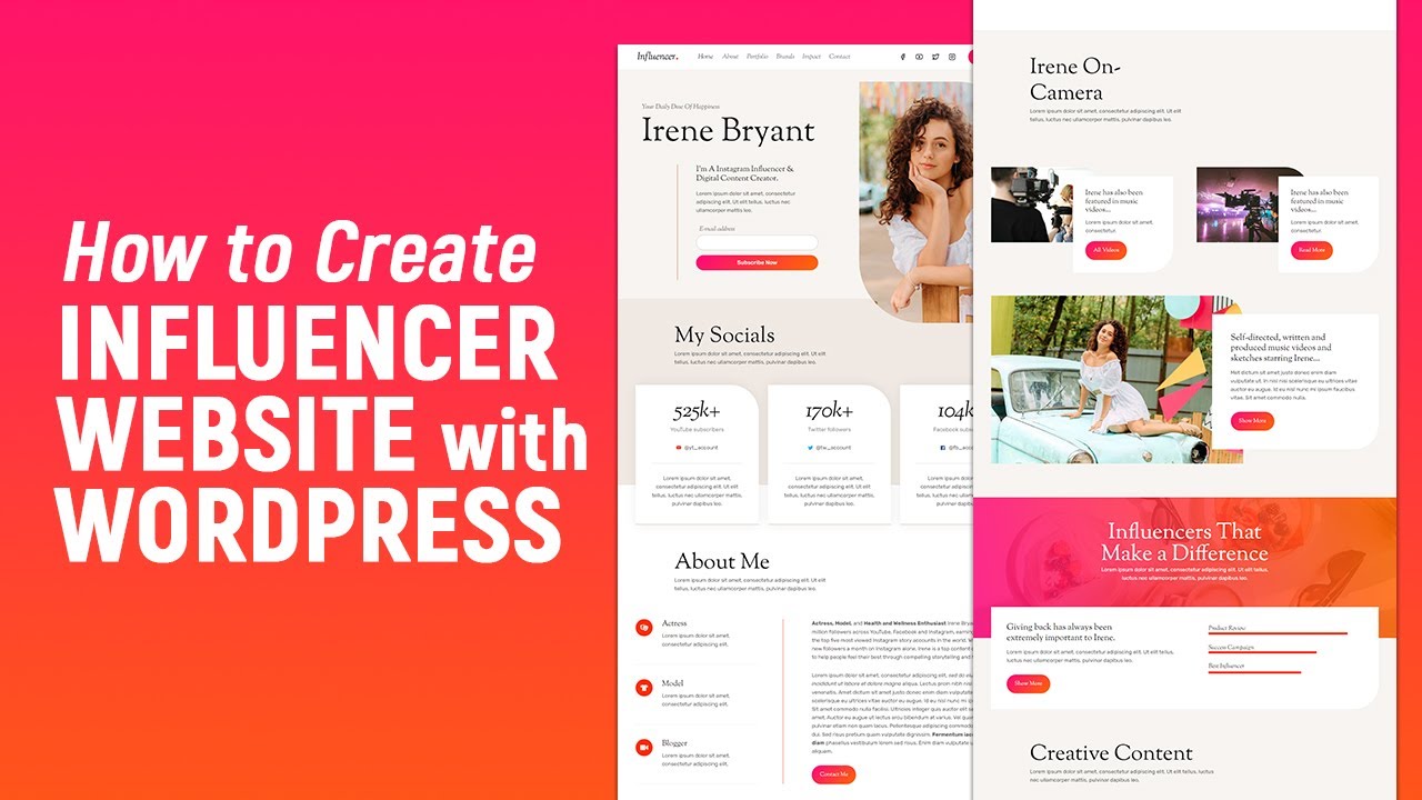 How to create an Influencer Website with booking software