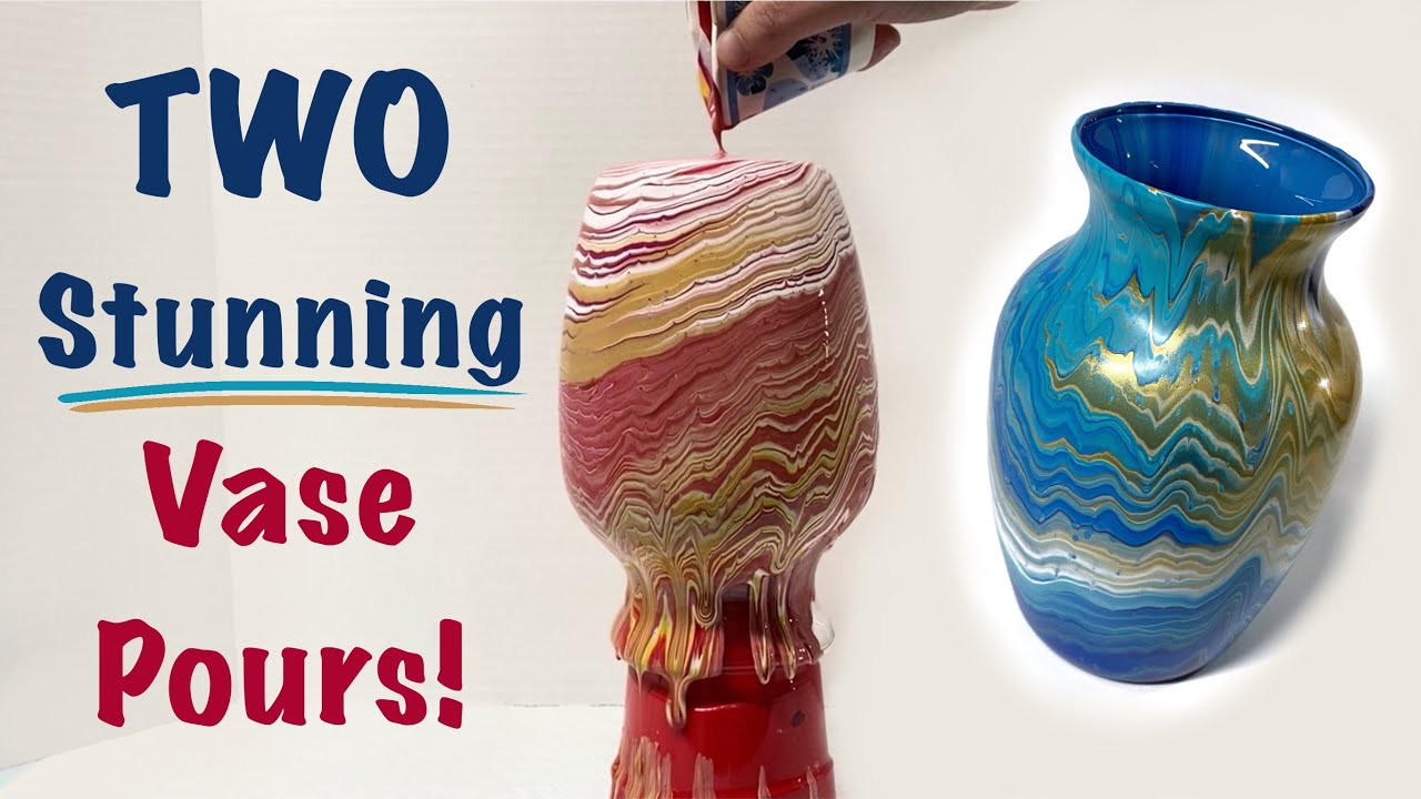 Two SATISFYING Vase Pours ~ BEST Beach Vase Ever! ~ Instrumental Acrylic Painting