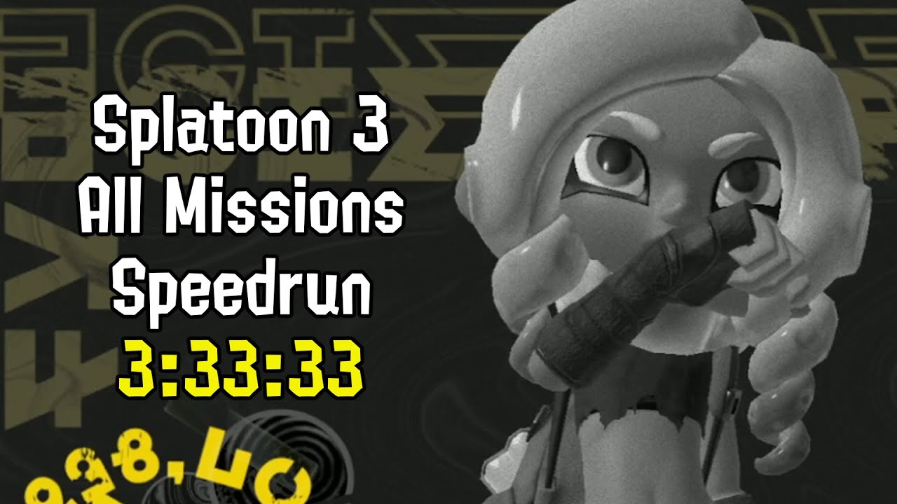 Splatoon 3 All Missions Speedrun in 3:33:33