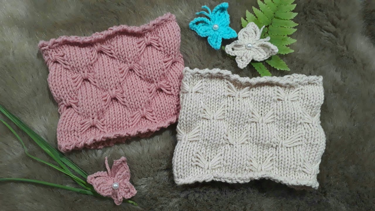 Đan Khăn Len Ống Bằng Cây Đan Thẳng/ How To Knit Scaft By Straight Knit