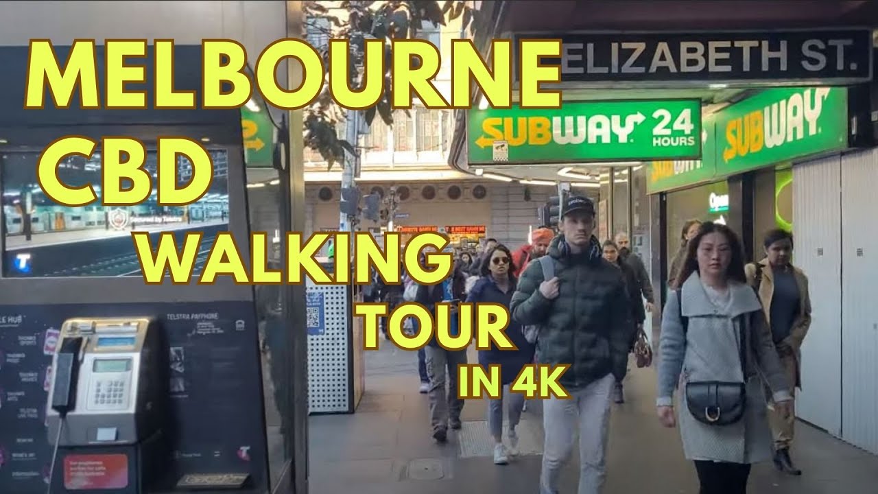 [4K] Melbourne CBD Walking Tour Flinders St - Elizabeth St - Chinatown - Rendezvous Hotel Melbourne