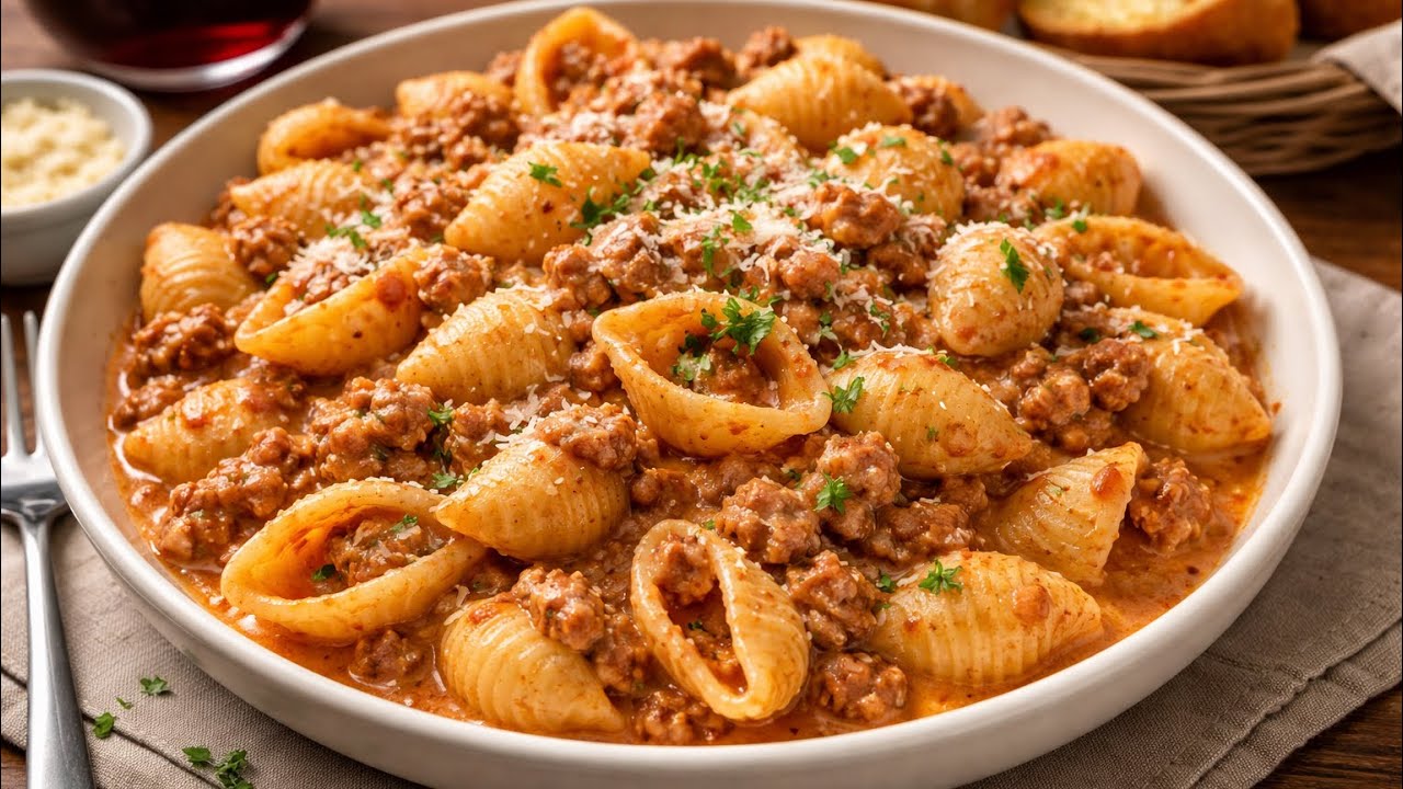 Quick & Easy Creamy Beef Pasta